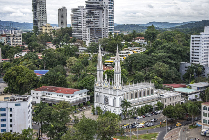 Del Carmen Church - old Church at Panama city, Panama