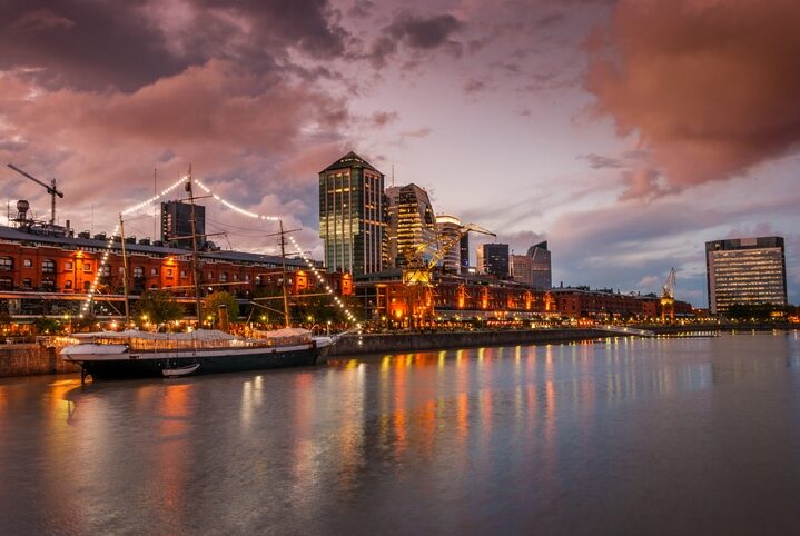 Puerto Madero downtown view at Buenos Aires, Argentina.