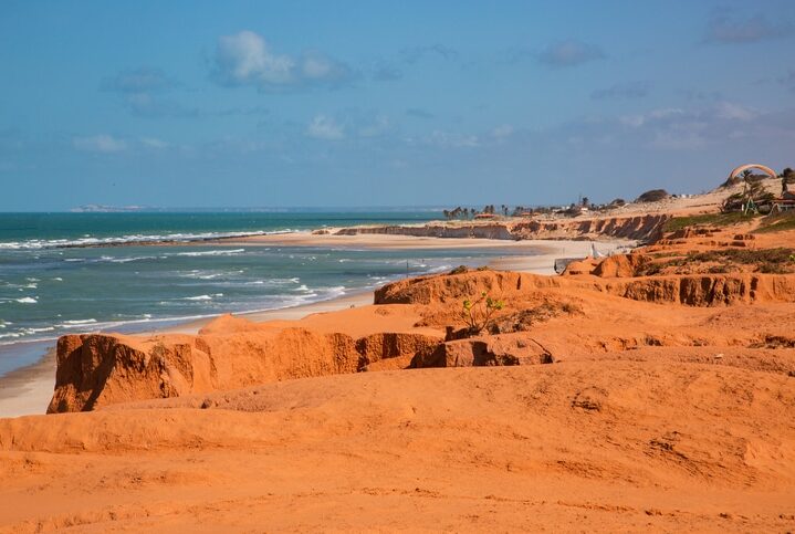 Rocky Cliffs of Canoa Quebrada, Ceará, Brazil