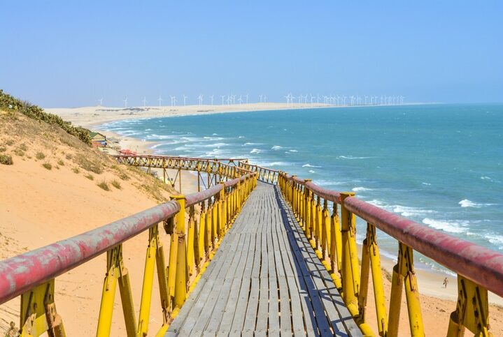 Catwalk in Canoa Quebrada Beach, Aracati, Ceara State, Brazil.