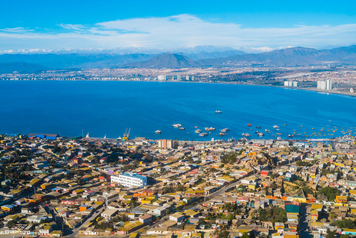 Panorama of La Serena and Coquimbo, Chile